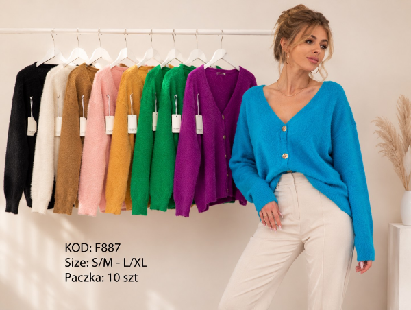 Narzutka damska Roz S/M-L/XL, Mix Kolor .Paczka 10 szt.